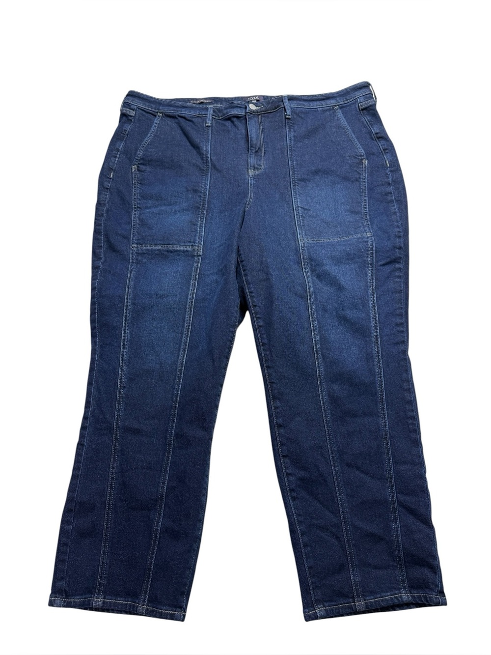 NYDJ Margot Seams Girlfriend Jeans Lift & Tuck Technology Dark Wash Plus Sz 20W